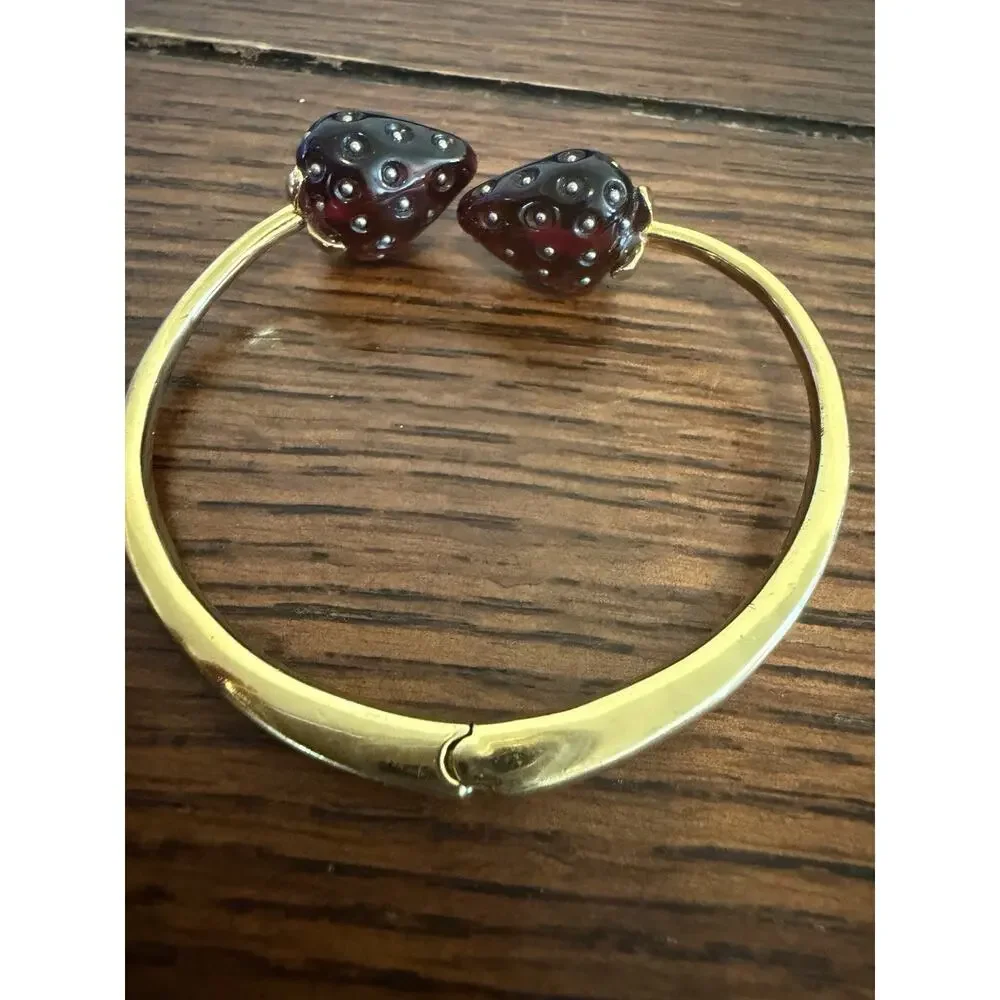 Kate Spade New York Picnic Perfect Strawberry Cuff Bracelet Spring Summer